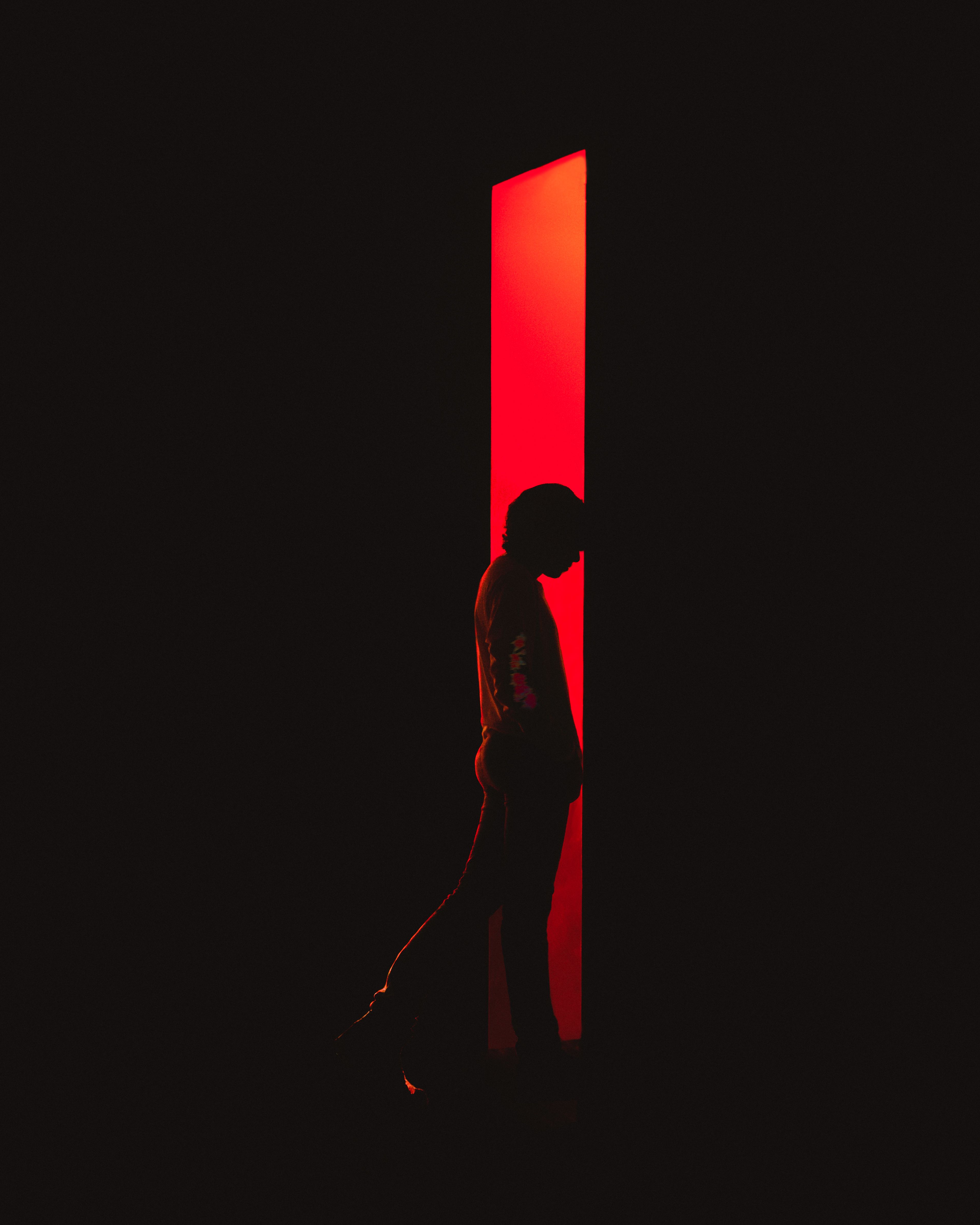 A person with red zone.