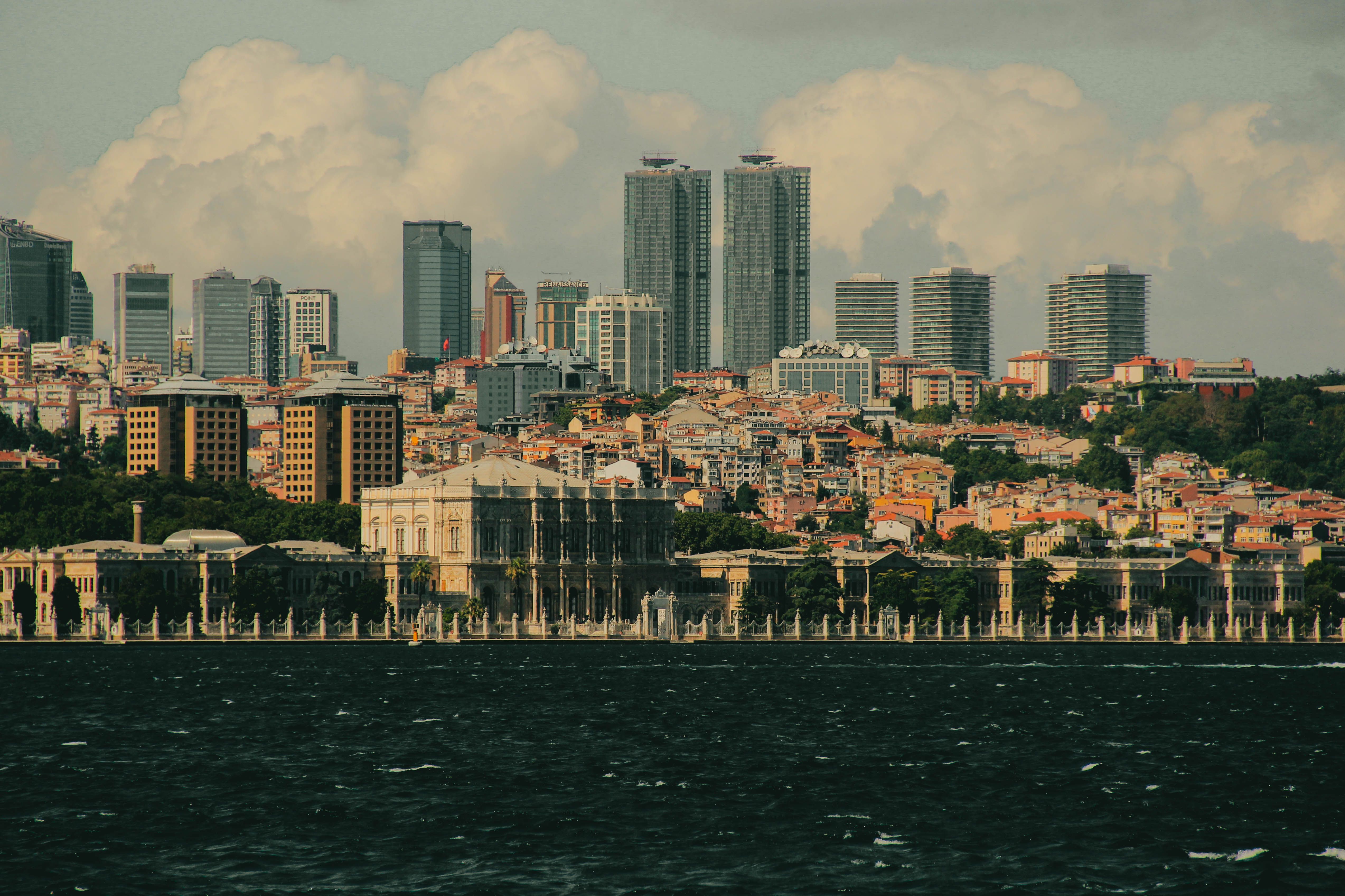 Bosphorus with Istanbul’s waterfront in the background.